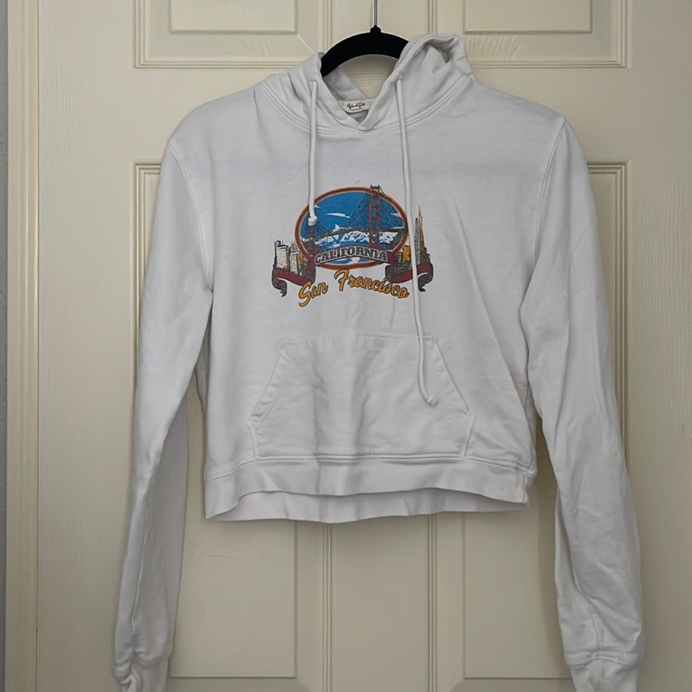 Cropped lightweight sweatshirt, San Francisco graphic
